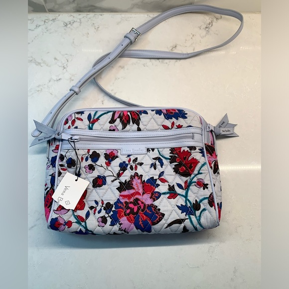 Vera Bradley Handbags - NEW Vera Bradley Quilted Lavender Vineyard Floral Faux Leather Bag